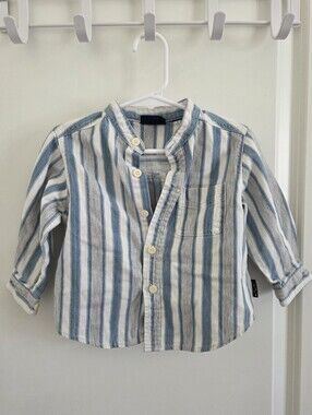 Vintage Striped Button-Up Shirt